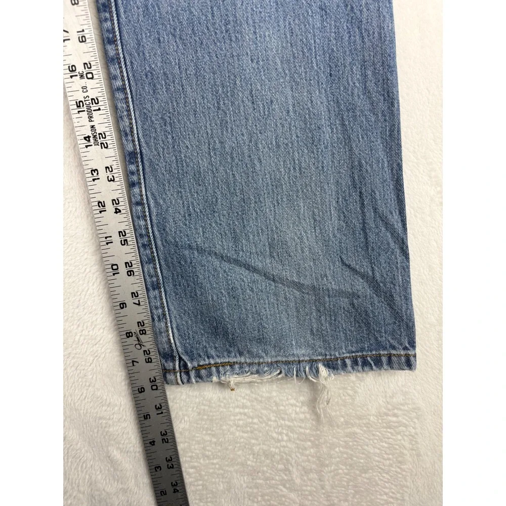 Levis 501 Men's 36x30 Y2K Medium Light Wash Grungy Skater Distressed Faded Jeans